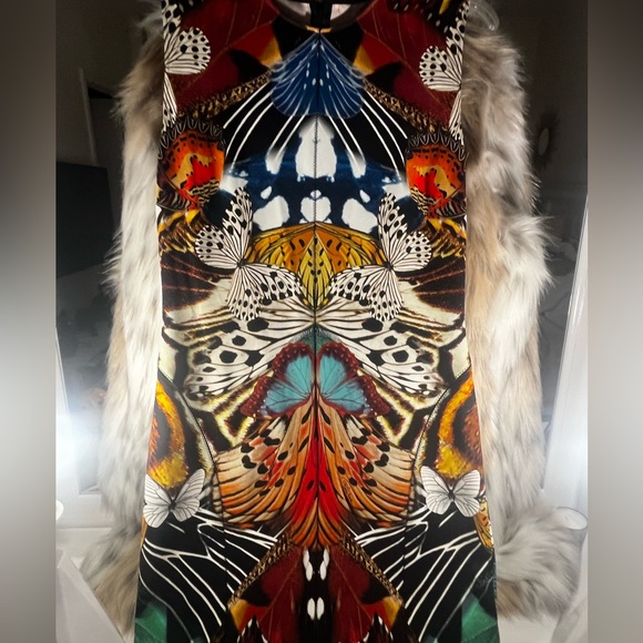 🦋 Roberto cavalli Class EUC butterfly dress large 14 - Picture 3 of 16